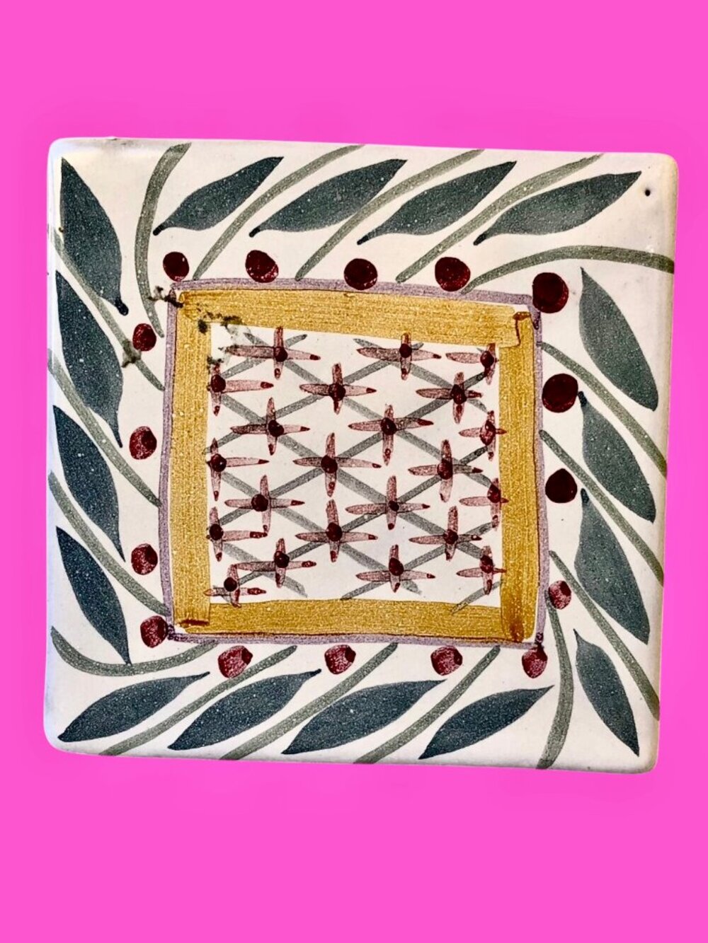 Mackenzie Childs 2001 Trivet Hot Plate RIGHTON PAVILLON